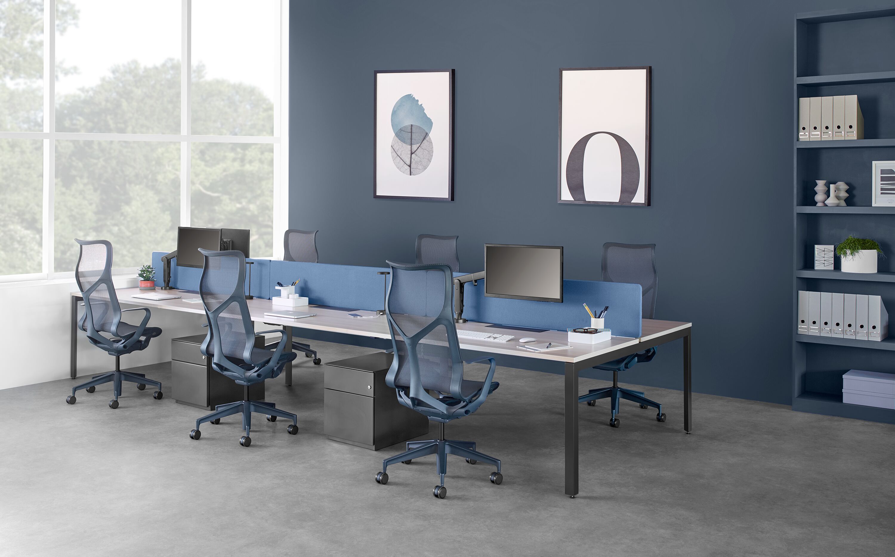 herman miller cosm chairs blue herman miller cosm chairs in office